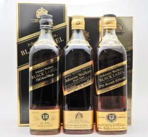 ★Johnnie Walker ジョニーウォーカー ブラックラベル 3本 750ml ウイスキーをお買取り★