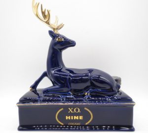 ★HINE ハイン XO ブランデー コニャック 700ml 陶器 鹿 青 リモージュボトルをお買取り★